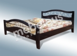 Кровать Хорт с ковкой из дуба с матрасом