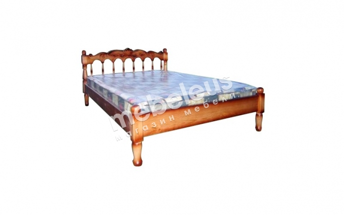 Кровать Подсолнух (резьба) с матрасом