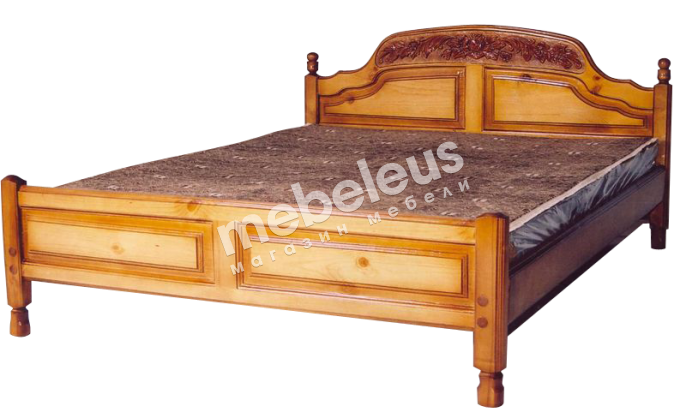 Кровать Адмирал (резьба) с матрасом