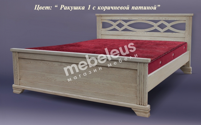 Кровать Колизей из дуба с матрасом