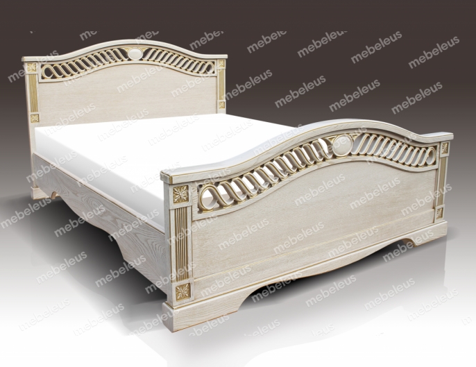 Кровать Мессина из дуба с матрасом