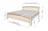 Кровать Лион из дуба с матрасом