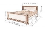 Кровать Шартр из дуба с матрасом