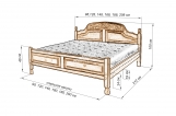 Кровать Адмирал (резьба) с матрасом