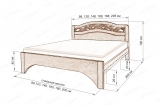 Кровать Труа из березы с матрасом